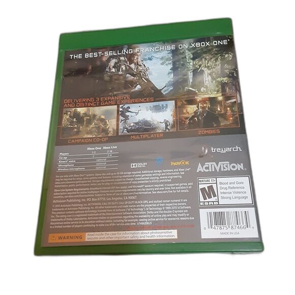 Call of Duty Black Ops III XBox One Activision no manual - Picture 2 of 2